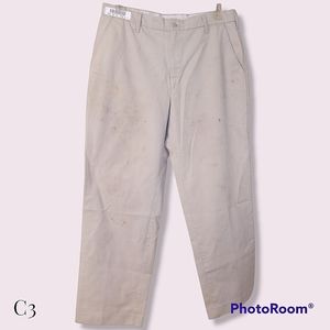 🤑C3 Mens Used Khaki Softwill by Unifirst Uniform Work Pants 36x30